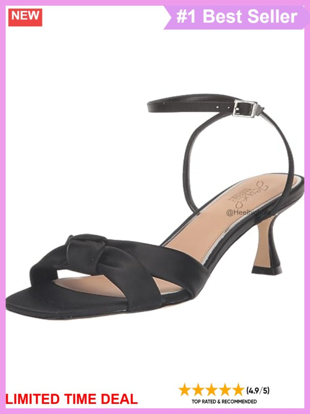 Open Toe Kitten Heels Ankle Strap Satin Padded Evening Shoes